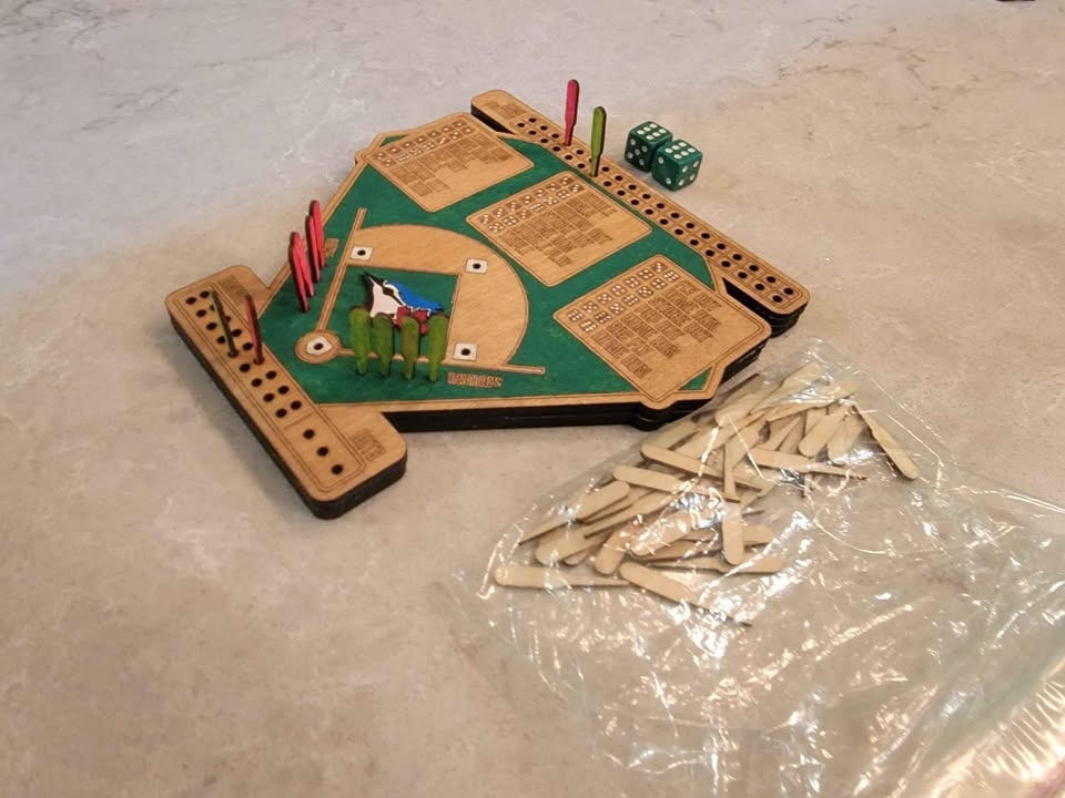 Custom Dice Baseball Board Game (Laser Cut, Hand Painted) - photo 2