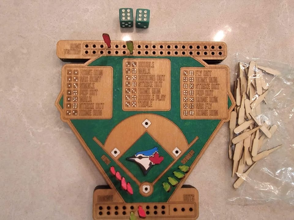 Custom Dice Baseball Board Game (Laser Cut, Hand Painted) - photo 5
