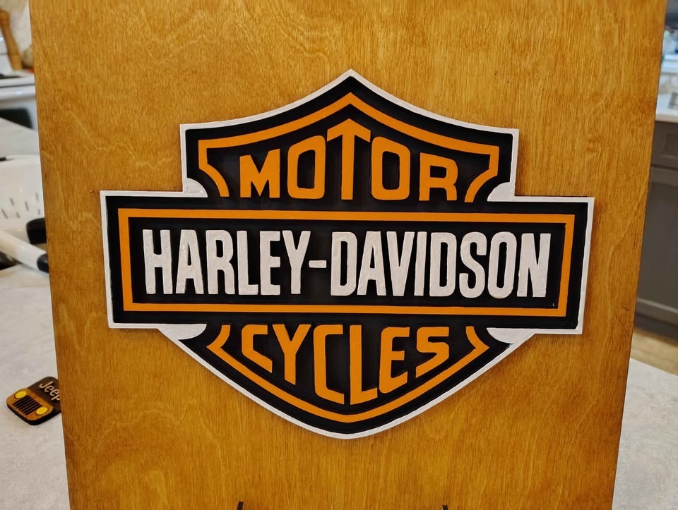 Harley Davidson Laser Cut Logo Wood Display Sign - photo 5