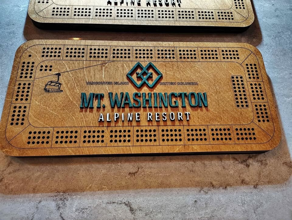Laser Cut Mount Washington Cribbage Board (Limited Edition)
