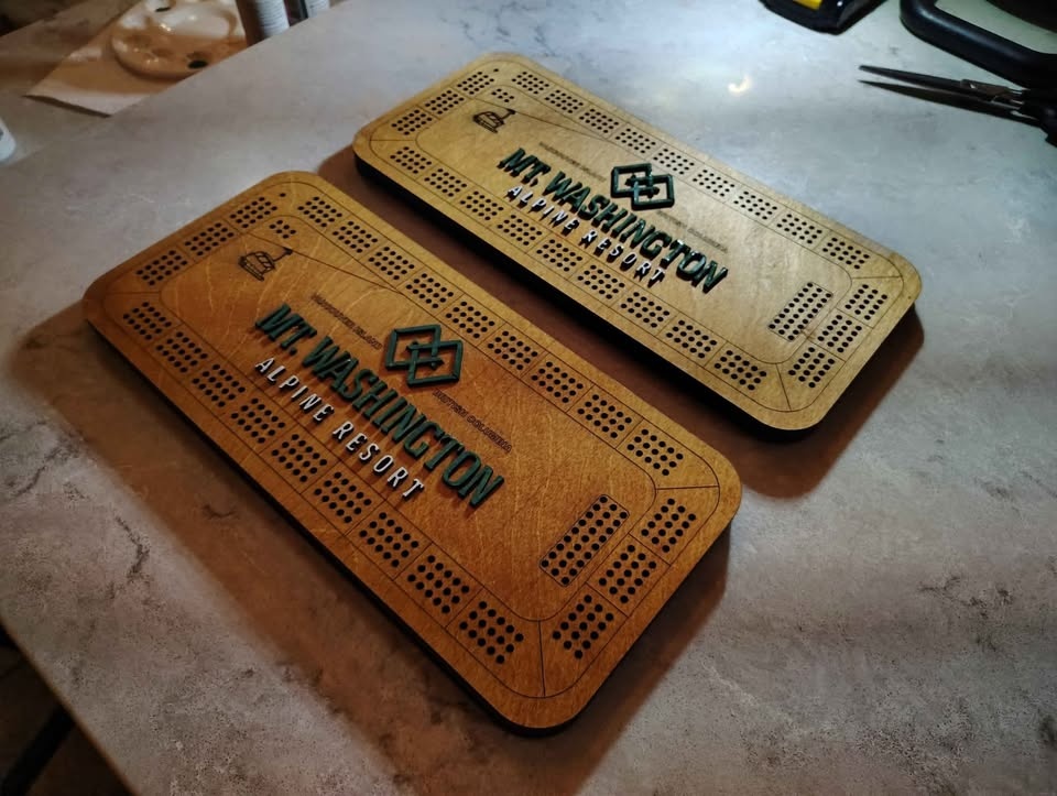 Laser Cut Mount Washington Cribbage Board (Limited Edition) - photo 4