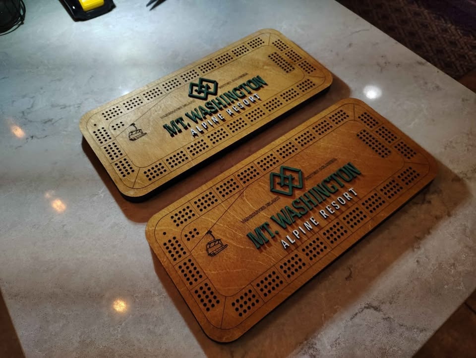 Laser Cut Mount Washington Cribbage Board (Limited Edition) - photo 5