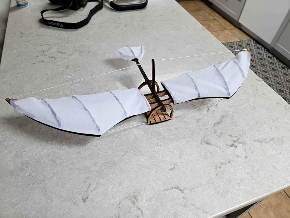 Leonardo Da Vinci Inspired Flying Machine Model (Laser Cut)
