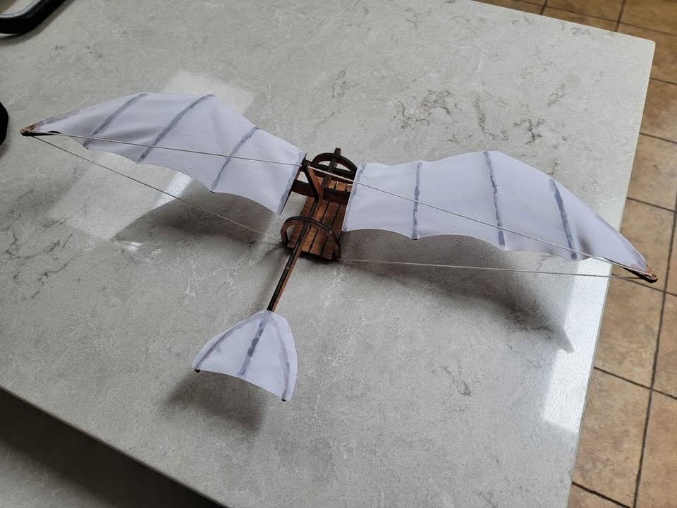 Leonardo Da Vinci Inspired Flying Machine Model (Laser Cut) - photo 4