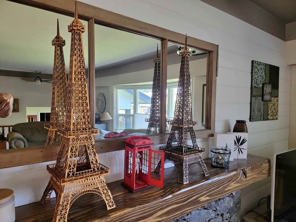Laser Cut Tall Eiffel Tower Model (2 Feet 5 inches tall)