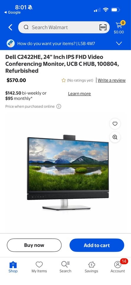 Dell C2422HE Monitor - 24" FHD IPS, Webcam, USB-C - photo 2