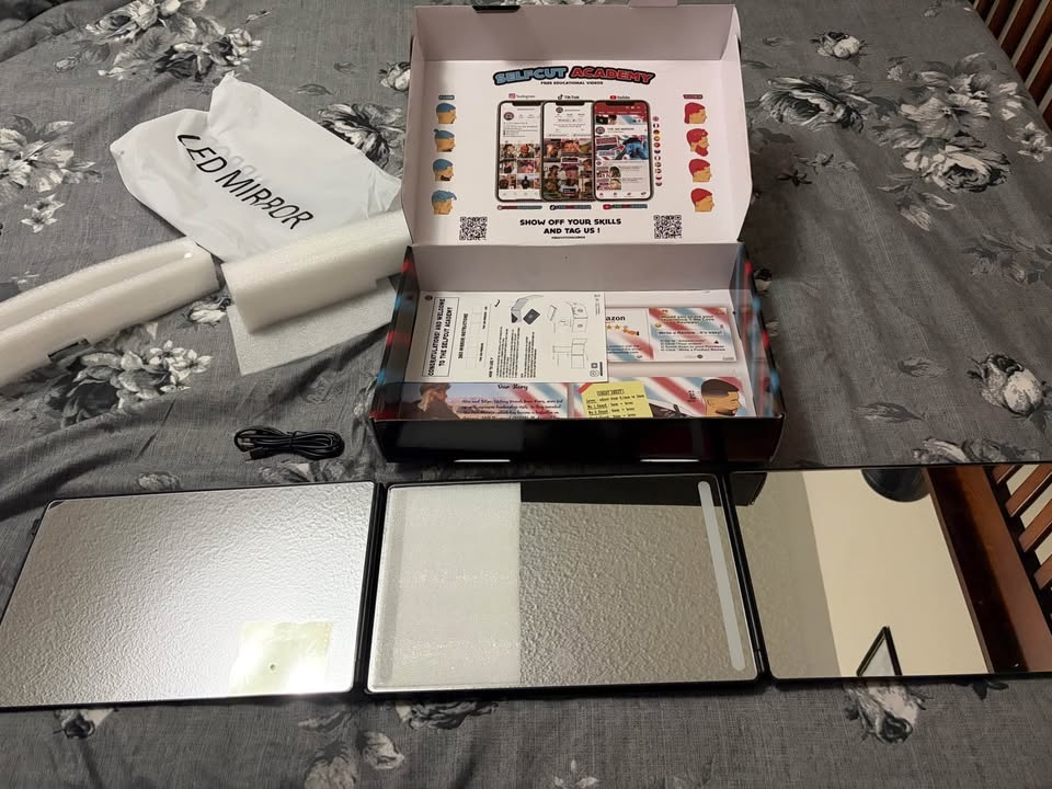 3 Way Adjustable Trifold Barber Mirror - photo 3