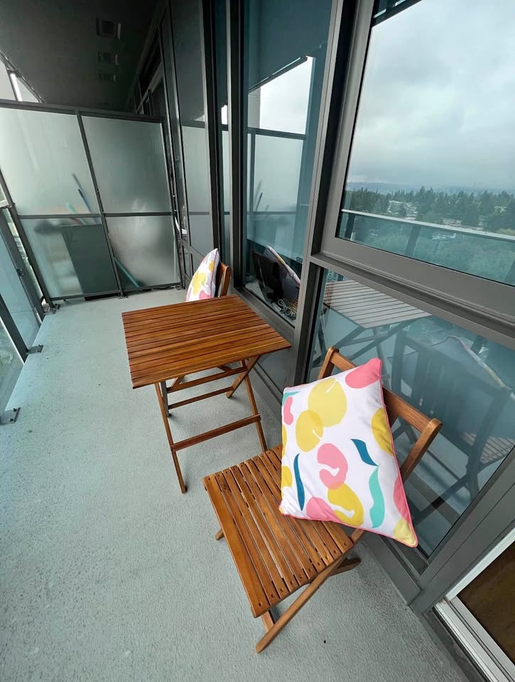 Folding Wooden Patio Table & Chairs Set —Moving sale