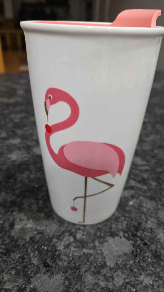 Holiday Flamingo Ceramic Travel Mug by David's Tea - photo 3