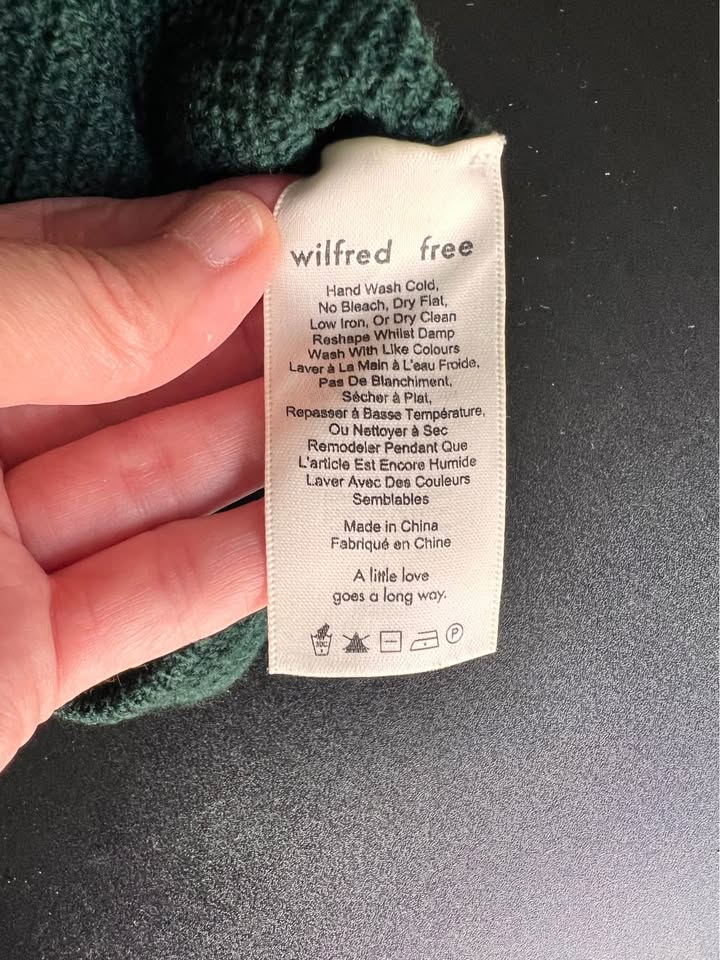 Wilfred Ribbed Green Cropped Sweater - photo 5