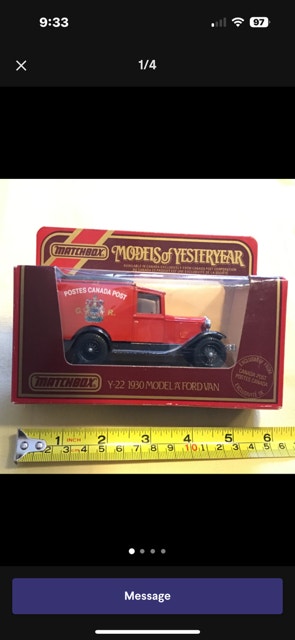 Matchbox Y-22 1930 Model A Ford Van - Postes Canada - photo 2