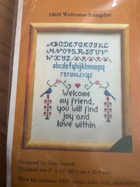 Vintage Cross Stitch Welcome Sampler, 8"x10" - photo 2