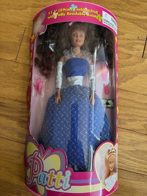 Patti Fashion Doll, 11.5", Bendable Joints, Age 3+
