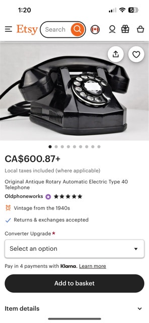 Vintage Antique 1920s Rotary Telephone - photo 5