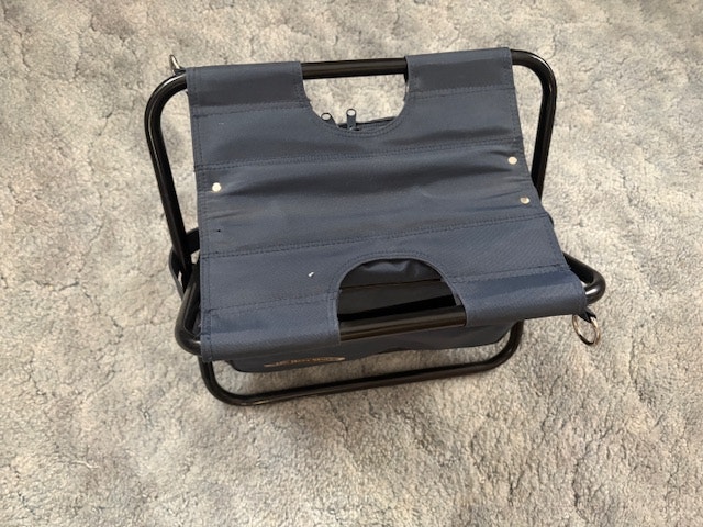 Camp Chair Cooler, Navy Blue, 12" high, folds to carry