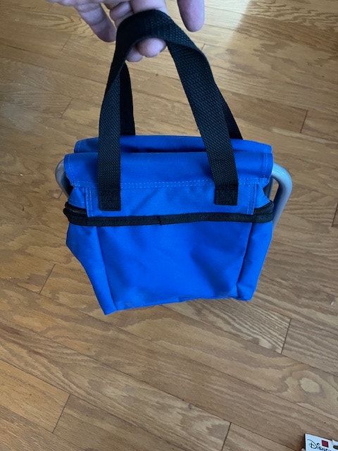Camp Chair Cooler, Light Blue, 12" high, folds to carry - photo 3