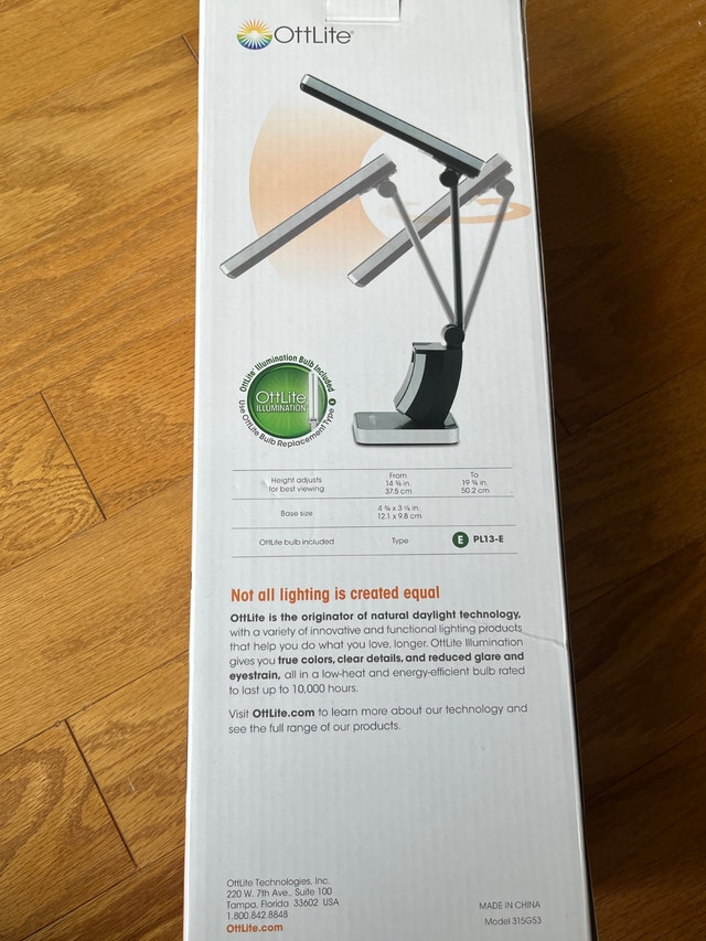 Ottlite 19.75 Inch Black 13w Task Lamp - photo 3