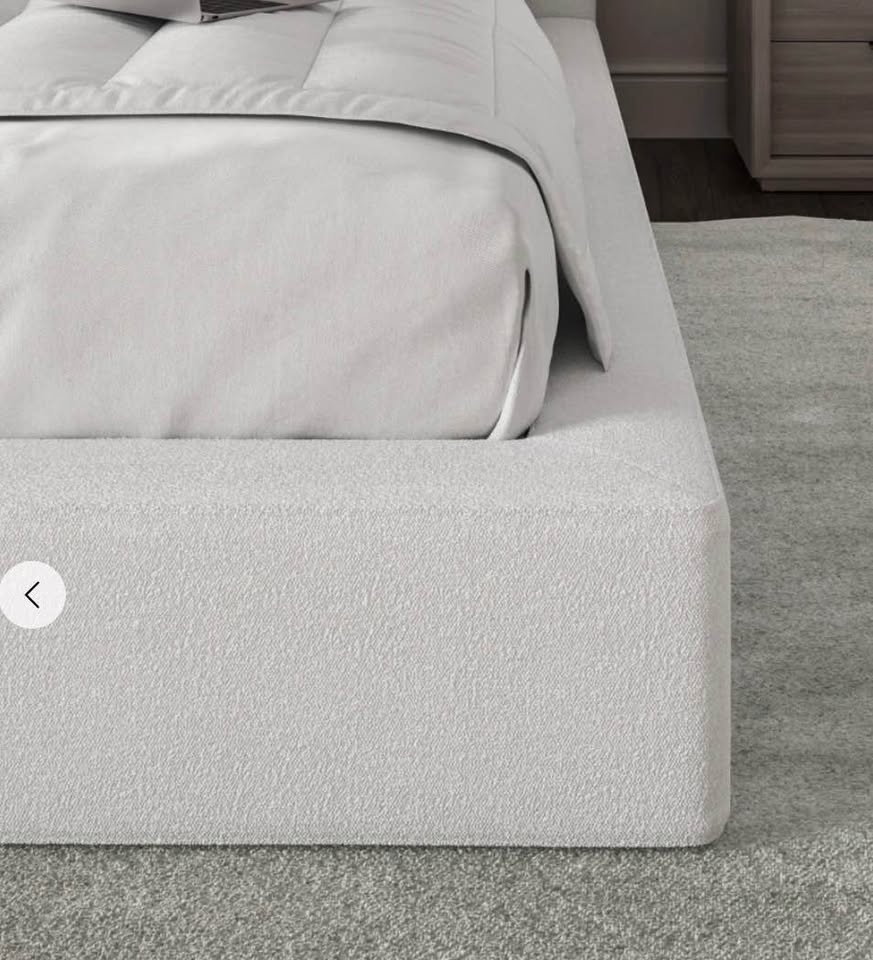 QUEEN Boucle Bed Frame with Box Spring - photo 2