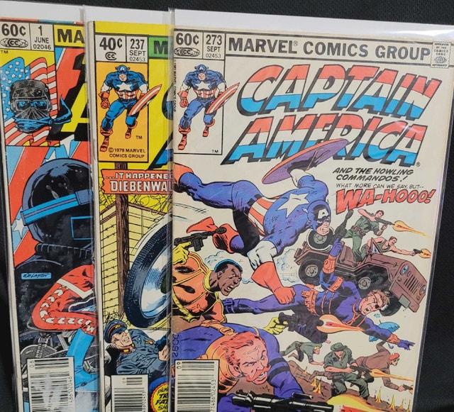 1982 Marvel Comics Lot: Captain America #237 & 273, Team America