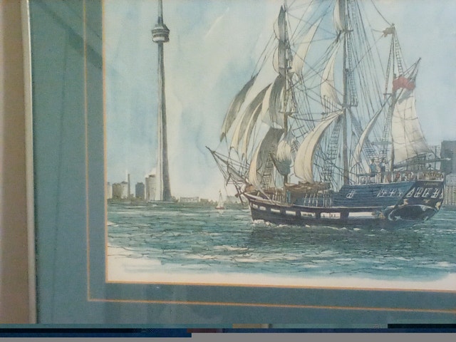 Old Historic Print Framed// Tall Ship Print - photo 5