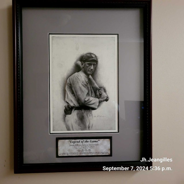 Vintage Baseball Picture Frame Matted
