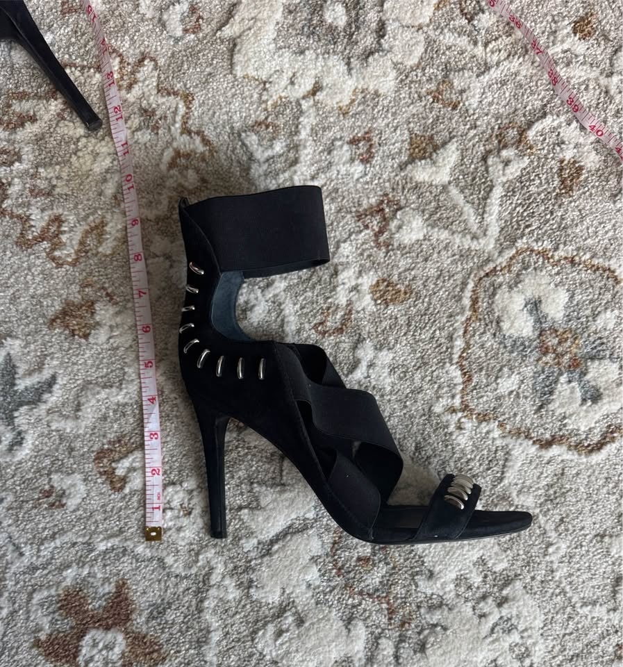 Kendall + Kylie Black Studded Ankle Strap Heels - photo 4