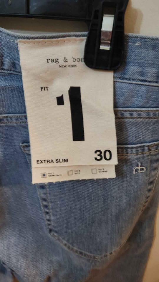 Rag & bone Jeans - Size 30x32 - Light Blue - Extra Slim Fit - photo 3
