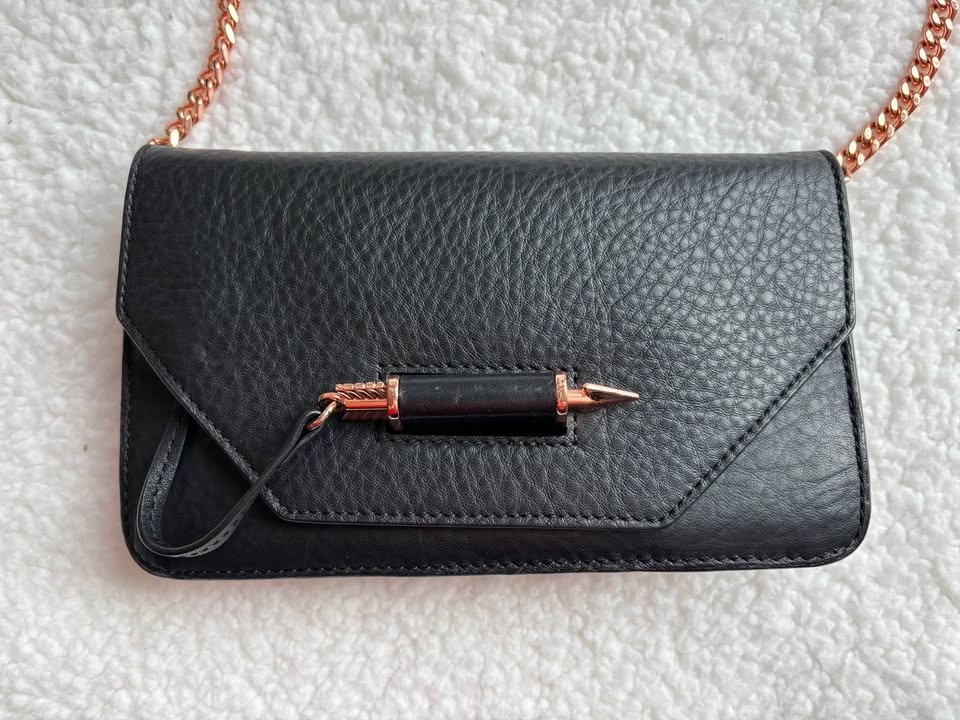 Mackage Black Leather Crossbody Wallet/Bag - photo 3