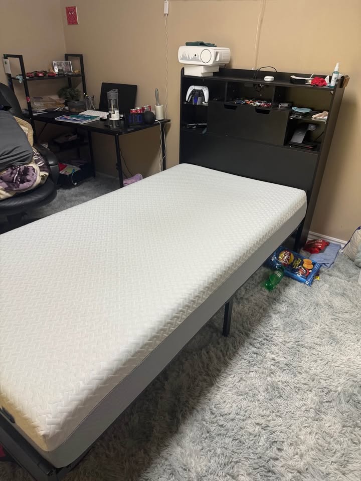Twin Bed Frame + Mattress - photo 2