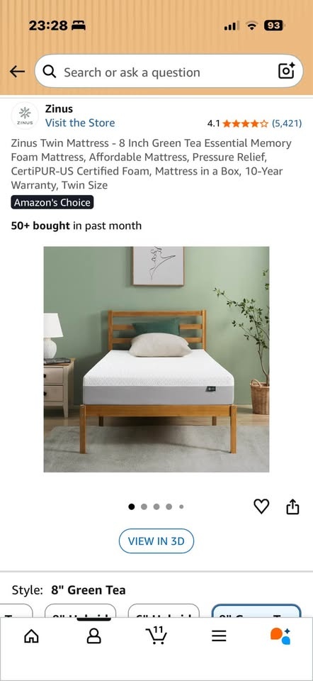 Twin Bed Frame + Mattress - photo 4