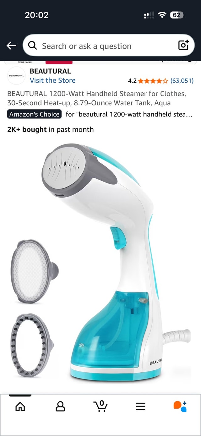 Beautural Garment Steamer - Open Box, New - photo 3