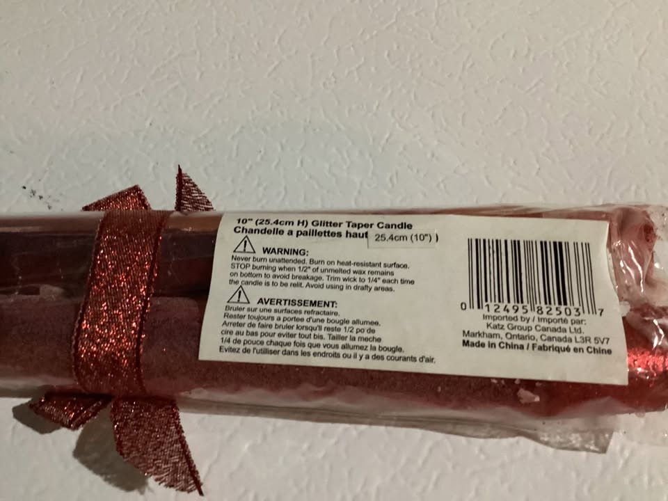 Red sparkle candles. Never been lit - photo 2