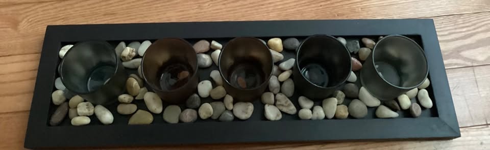 Tea light candle holder. Stones go in base. Woodstock/Kintore pi - photo 2