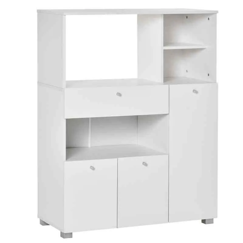 Compact Kitchen Pantry with Microwave Oven Stand thumbnail