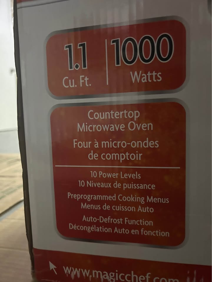 Majic Chef Microwave 1.1 cu ft Countertop 1000 Watts - photo 4