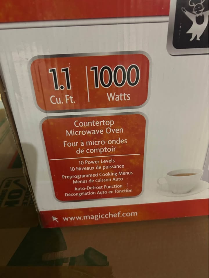 Majic Chef Microwave 1.1 cu ft Countertop 1000 Watts - photo 5