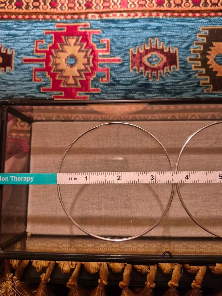 Large silver hoops (925) - photo 3
