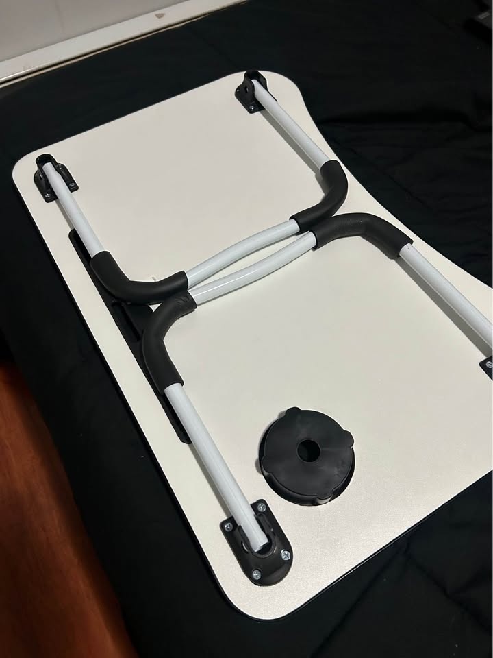 Dark Gray Foldable Laptop Table w Cup Holder Tablet Slot - photo 3