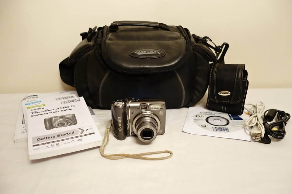 Canon PowerShot A590 IS 8MP 4X Optical Zoom Retro Digital Camera