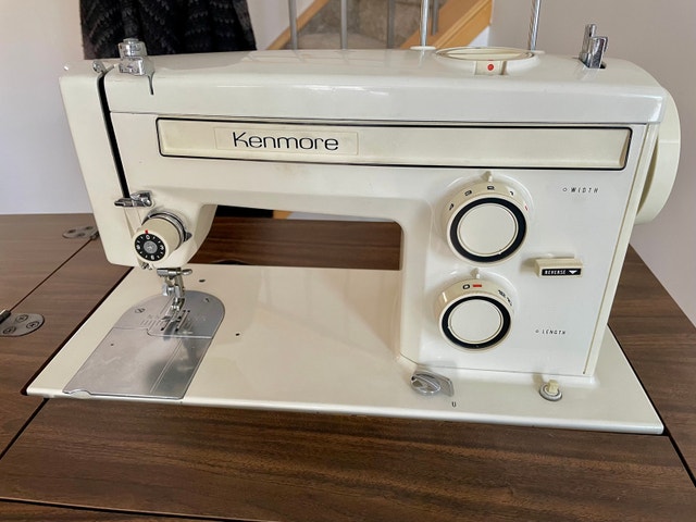 Vintage Sears Kenmore Zig Zag Sewing Machine w/ Cabinet