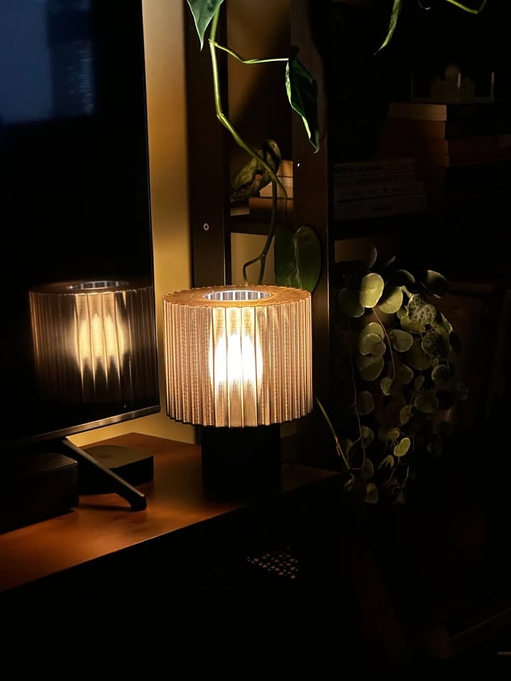 Fluted Amber Lamp - photo 2