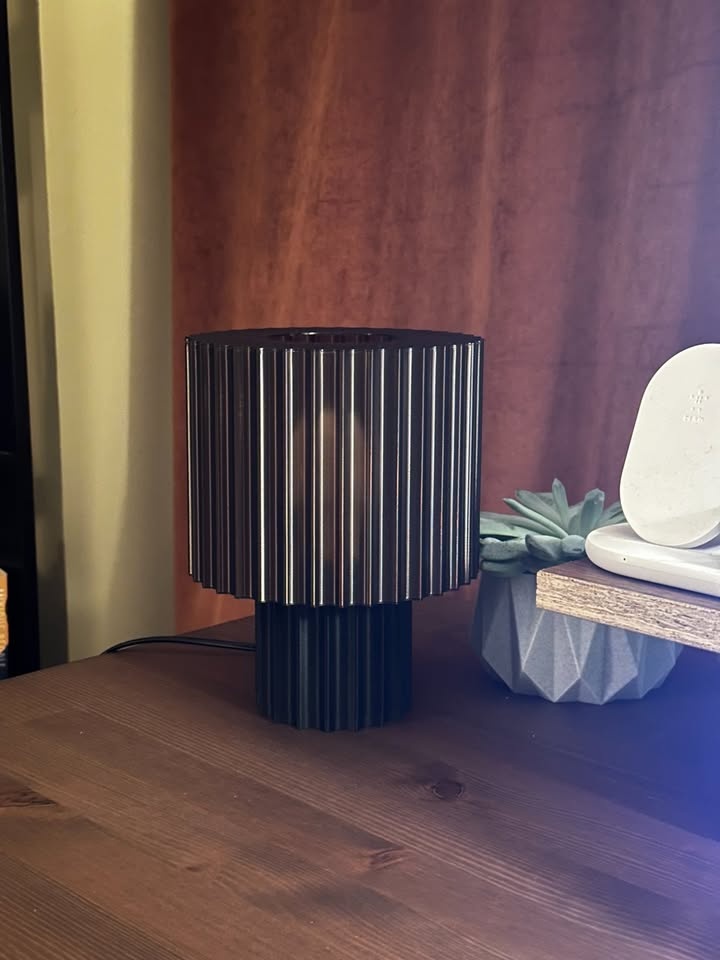 Fluted Amber Lamp - photo 3