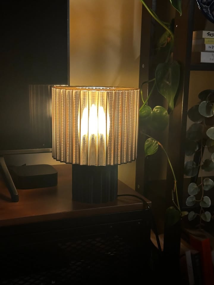 Fluted Amber Lamp - photo 4
