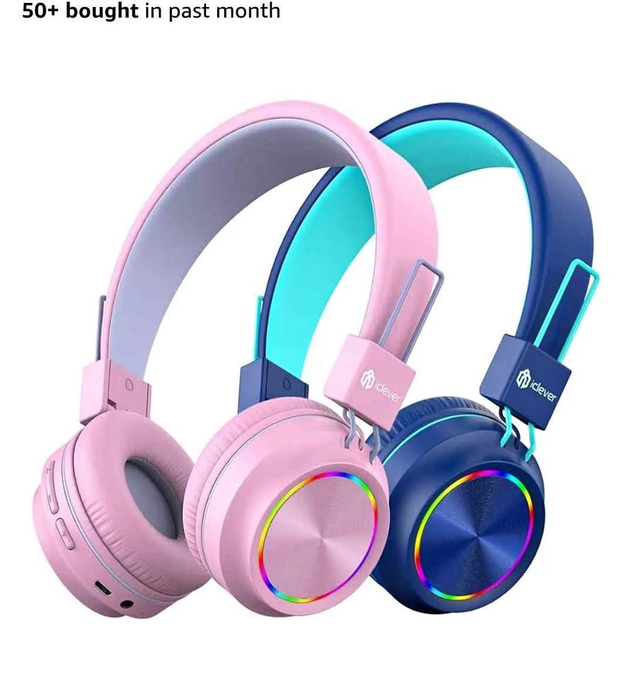 BRAND NEW 2 Pack iClever BTH03 Kids Wireless Headphones