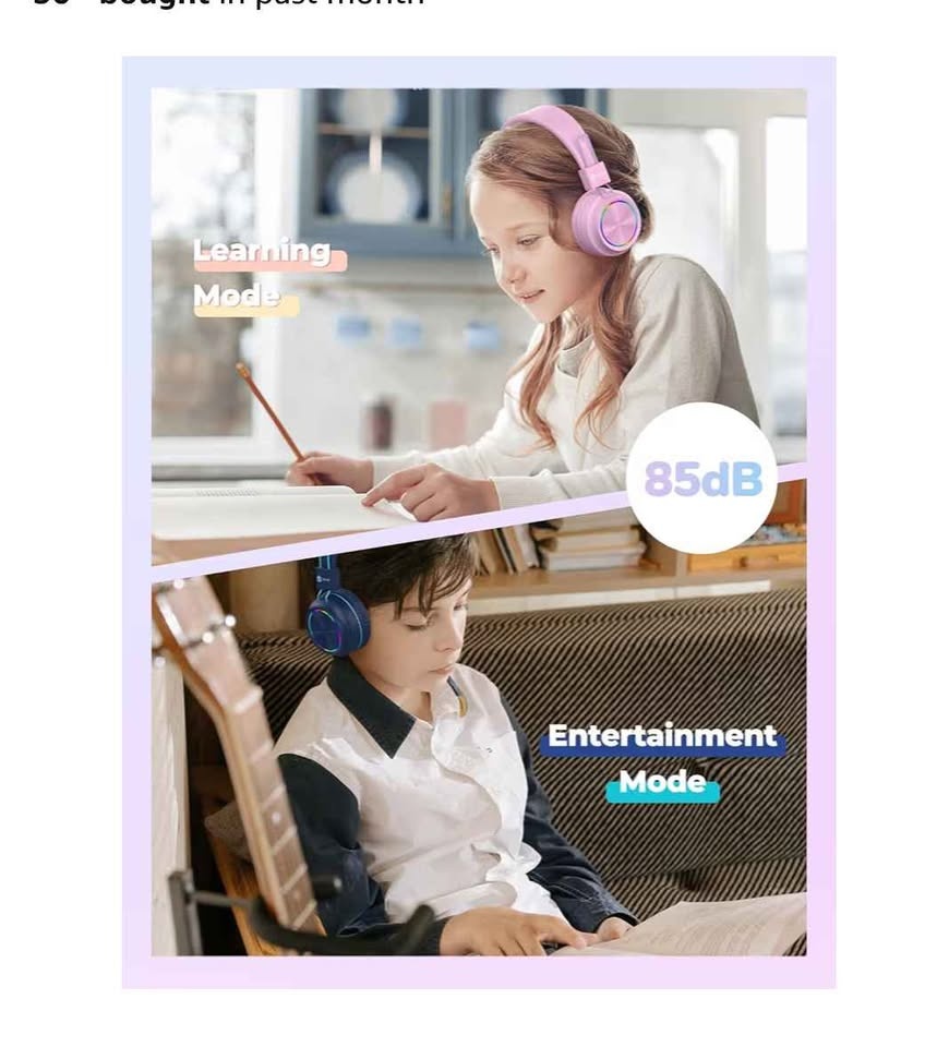 BRAND NEW 2 Pack iClever BTH03 Kids Wireless Headphones - photo 2