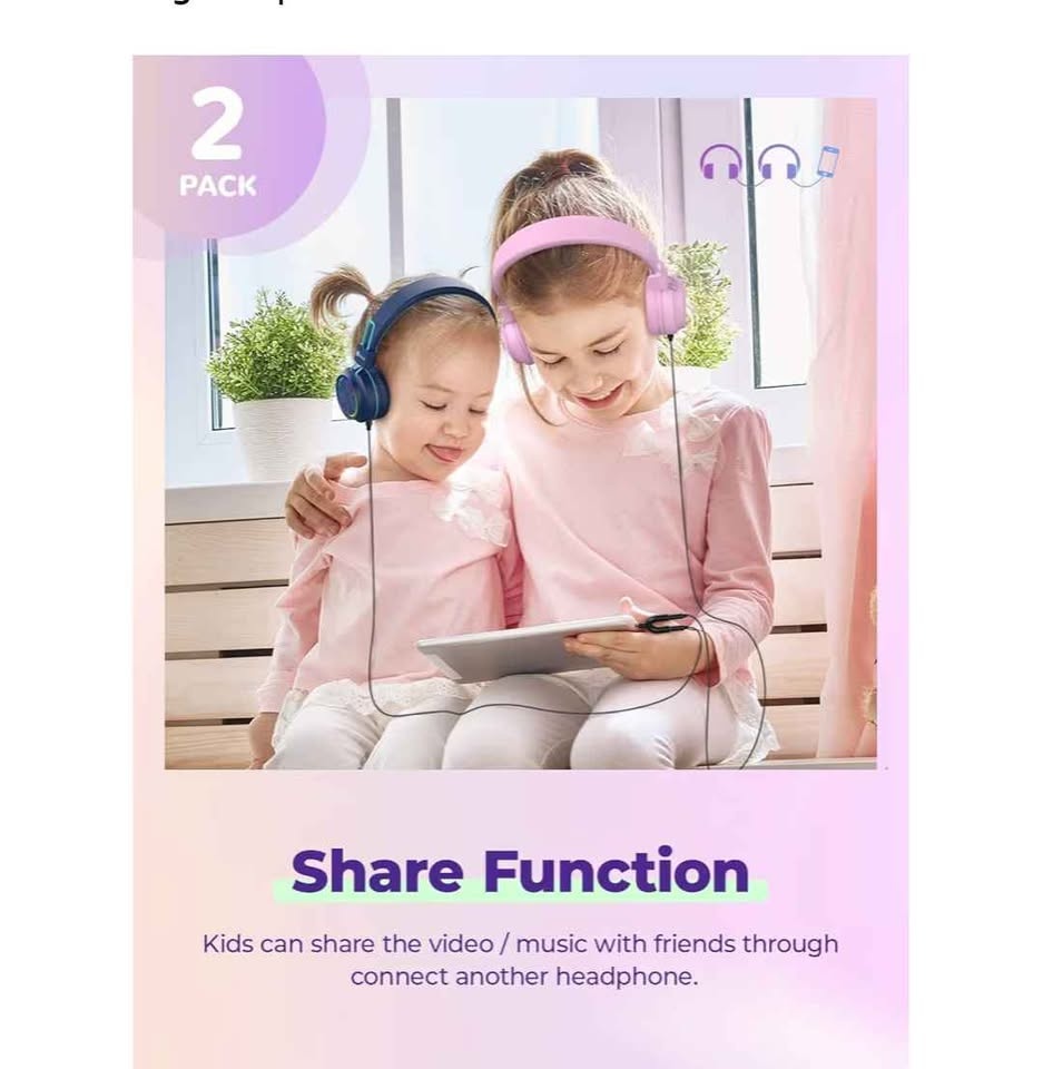 BRAND NEW 2 Pack iClever BTH03 Kids Wireless Headphones - photo 3