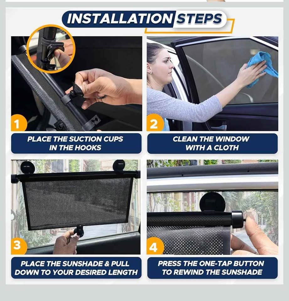 Retractable Car Window Shade (2 Pack) - photo 5