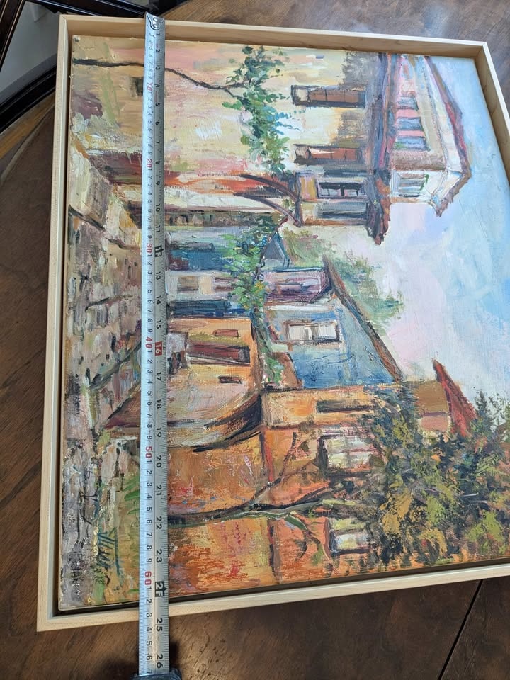 Ivan T. Kirkov Stariya Plovdiv (Old Plovdiv) Oil Painting