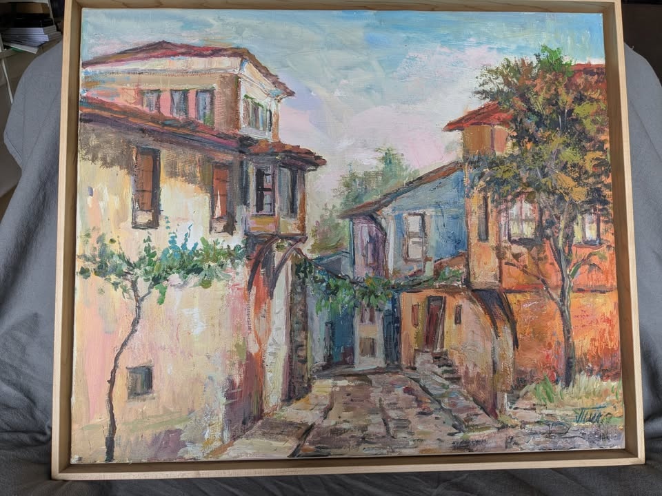 Ivan T. Kirkov Stariya Plovdiv (Old Plovdiv) Oil Painting - photo 4