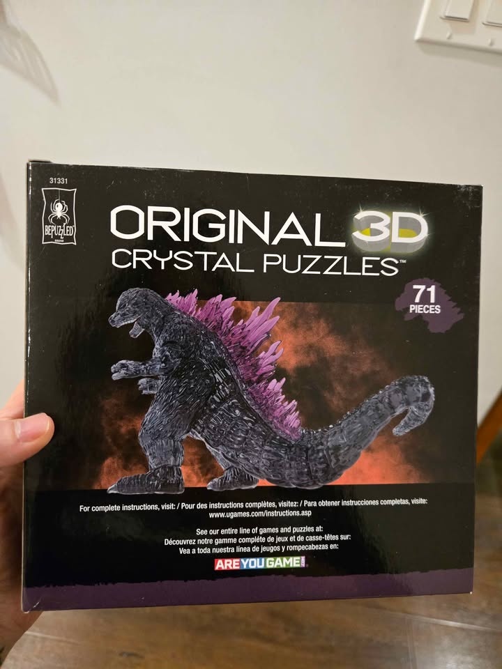 Brand New- Godzilla Original 3D Crystal Puzzle (71 Pieces) – 🦖✨ - photo 2
